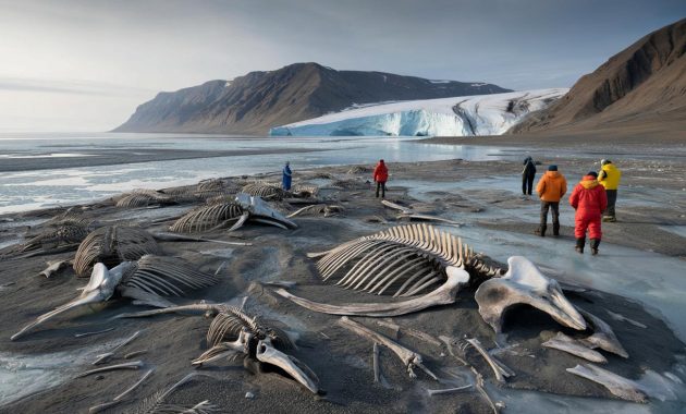 A mysterious ‘cemetery’ of prehistoric whales emerges as a glacier melts in Russia