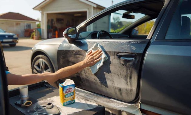 A simple pantry powder rubbed on car plastics restores a deep factory sheen that even surprises seasoned mechanics