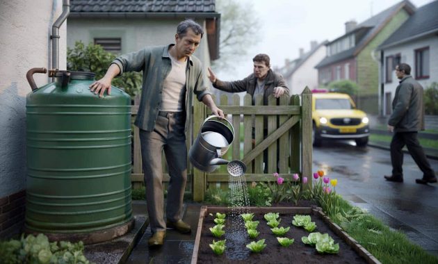 Bad news : a 135 fine will apply to gardeners using rainwater without authorization starting March 18