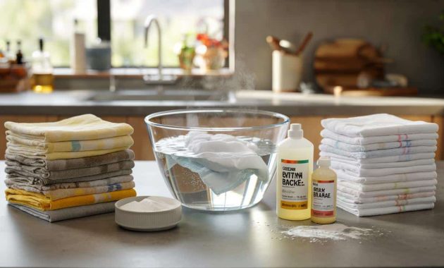 No more baking soda the new whitening method for kitchen towels and tea towels that sparks fierce debate among cleaners