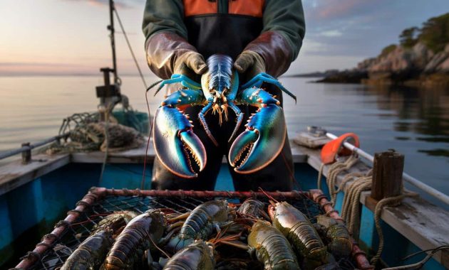 “One chance in 200 million”: fisherman pulls in an electric-blue lobster with extraordinary colouring