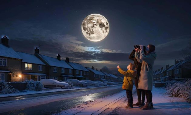 Snow Moon peaks – but there is still time to see it | UK News