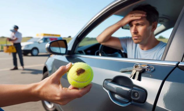 The tennis ball trick to unlock your car when the keys are locked inside