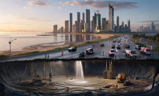 While engineers celebrate delaying land subsidence by flooding exhausted oil fields others fear we are only hiding a much bigger urban disaster