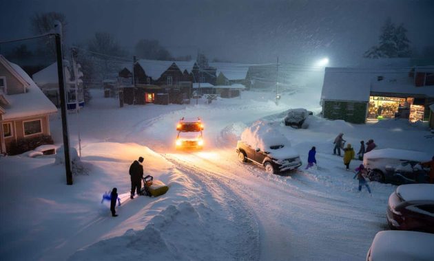 Winter storm warning issued as up to 70 inches of snow could fall, a volume rarely associated with a single winter event